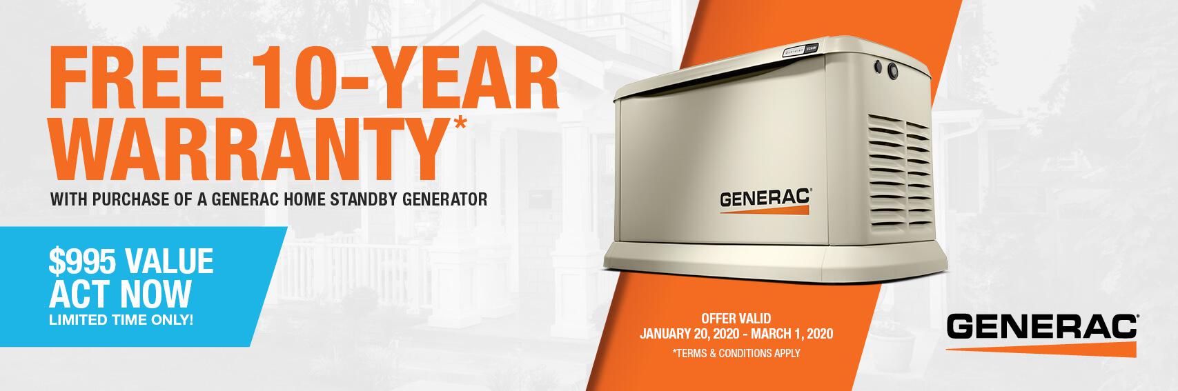 Homestandby Generator Deal | Warranty Offer | Generac Dealer | Houston, FL